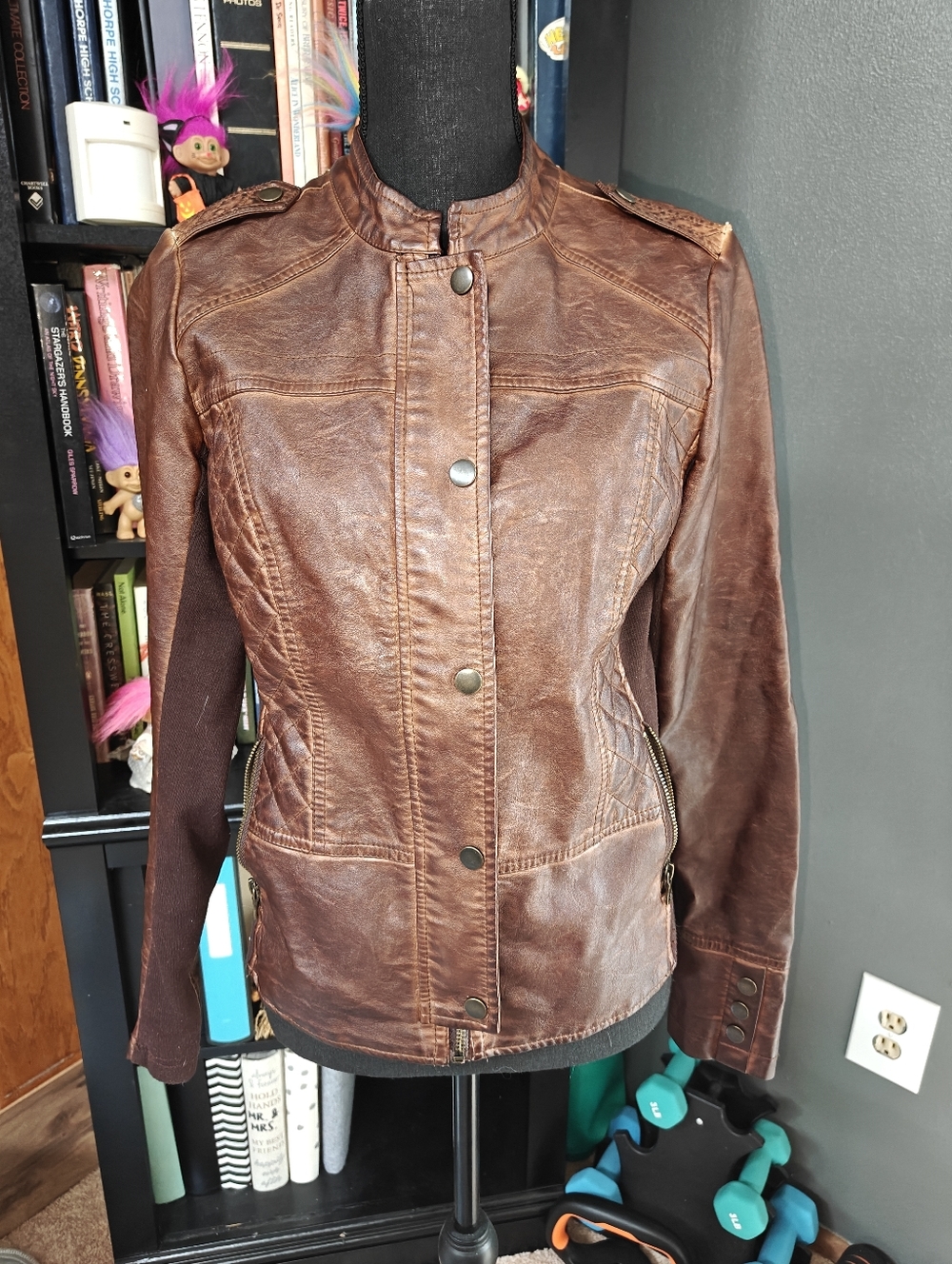 Maurices Women's Brown Faux Leather Jacket